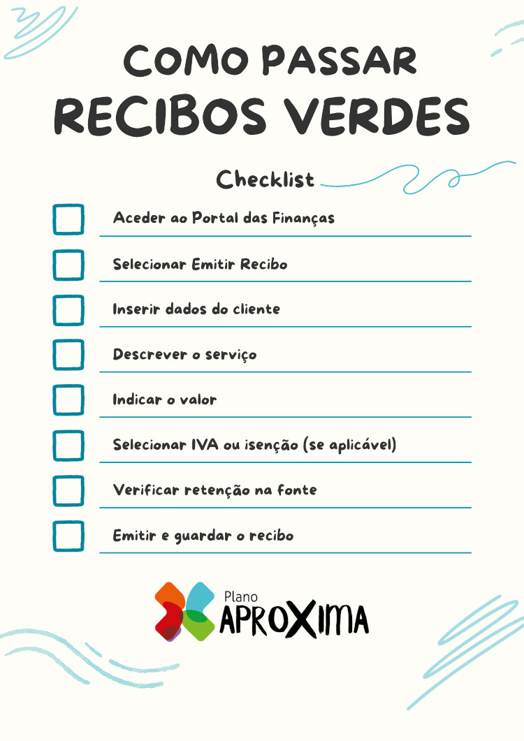 Checklist como passar recibos verdes