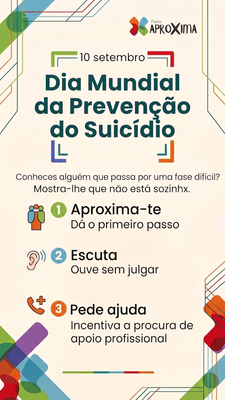 Mensagem sobre o Dia mundial da prevenção do suicídio.
