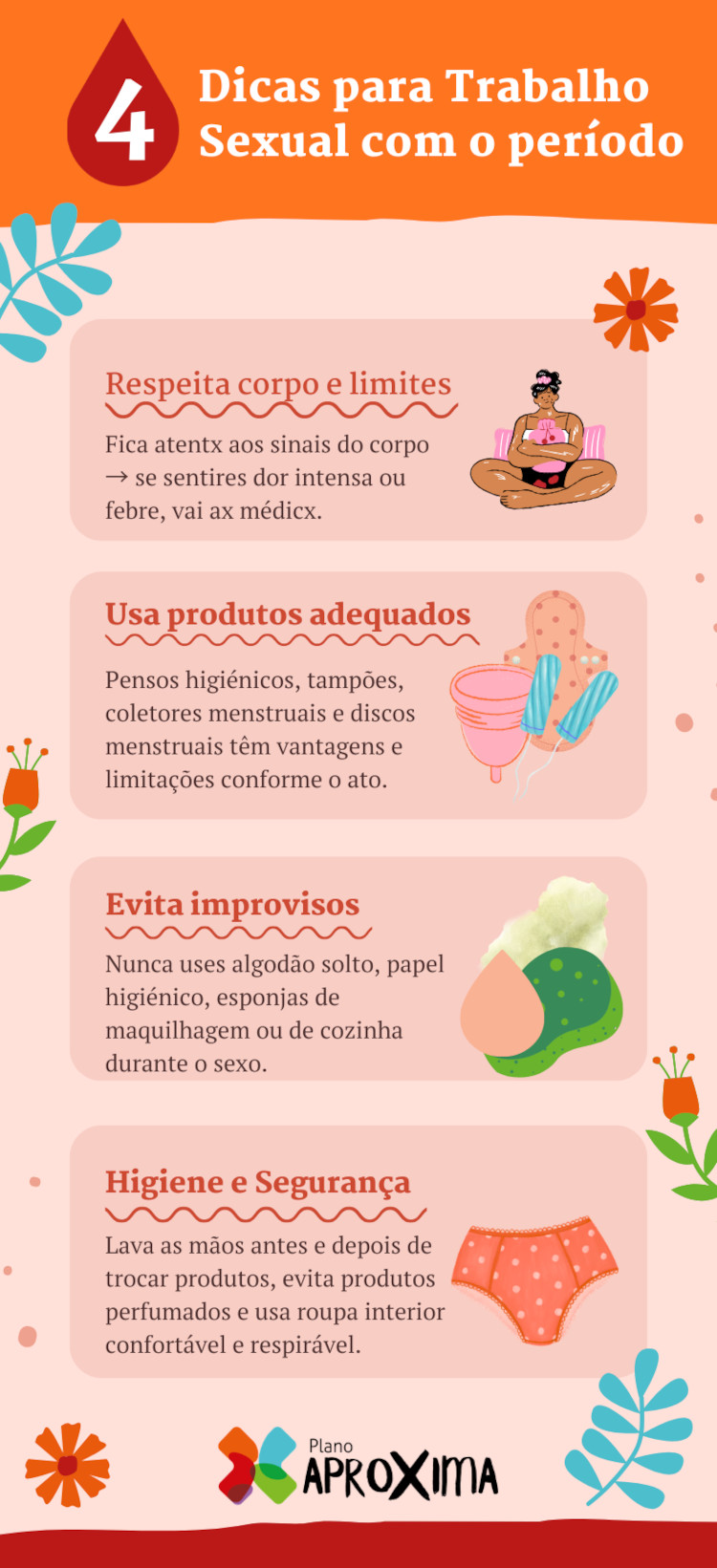 Trabalho sexual com o periodo infografico