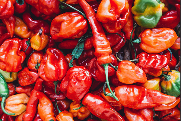 Muitas pimentas representando a clamidia