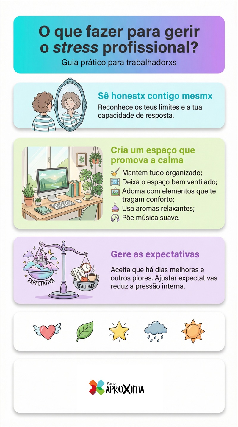 infográfico gestão de stress profissional