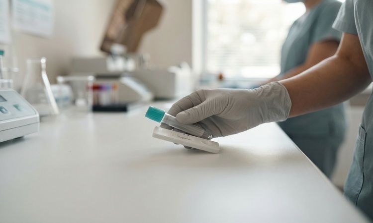 profissional faz teste de rastreio a IST