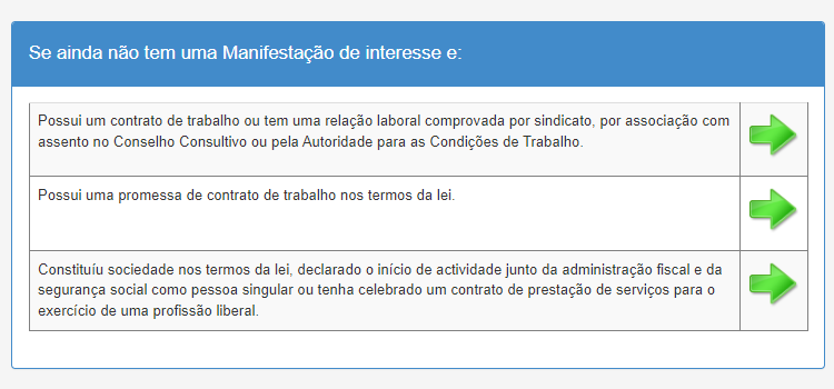 Várias formas para pedido de Autorização de residência.